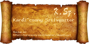 Karácsony Szilveszter névjegykártya